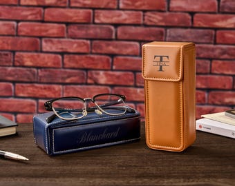 Customized Leather Sunglasses Box for Groomsmen/Bridesmaid, Personalized  Eyeglasses Box, Student's Glasses Case, School Season Gift