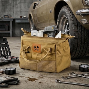 Mechaniker-Werkzeugtasche, YKK-Reißverschluss-Werkzeug-Tasche, robuste Auto-Notfall-Kit-Tasche, Militärstil-Seesack für Männer, Elektriker-Handtasche, Vatertagsgeschenk