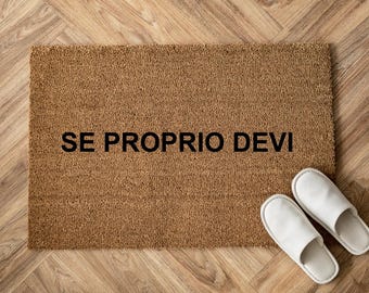 Se proprio devi Zerbino Personalizzato in Fibra di Cocco – Incisione Laser – Welcome Mat Ingresso Casa – Idea Regalo