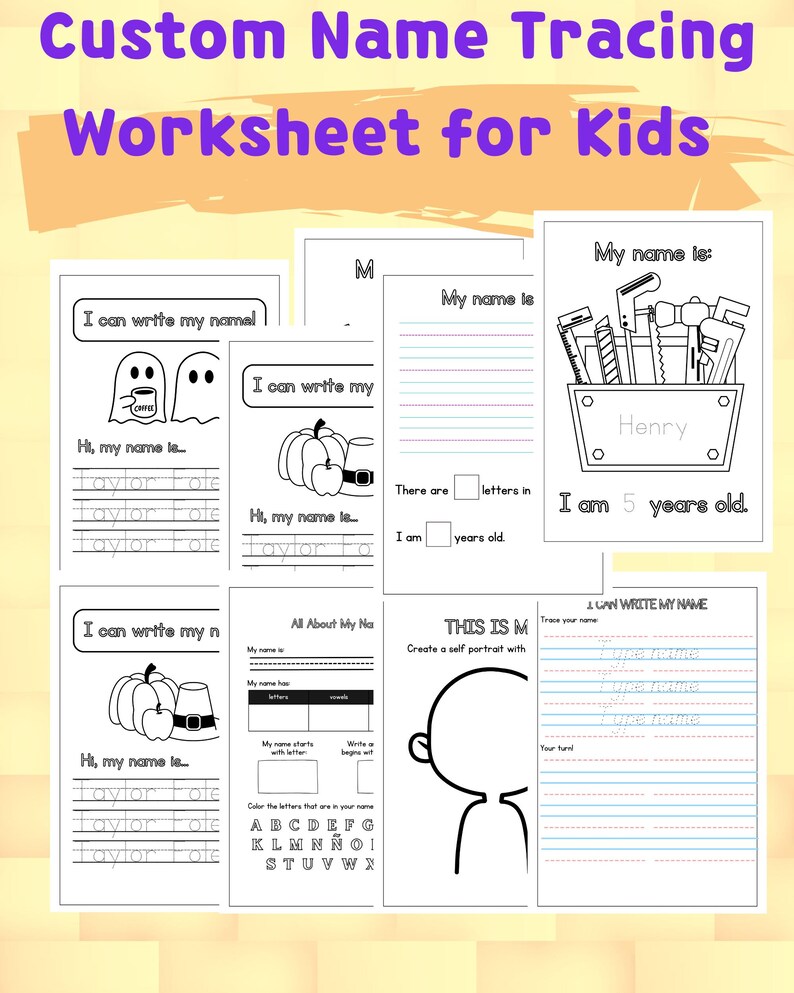 Custom Name Tracing Worksheet | Editable Handwriting Practice PDF ...