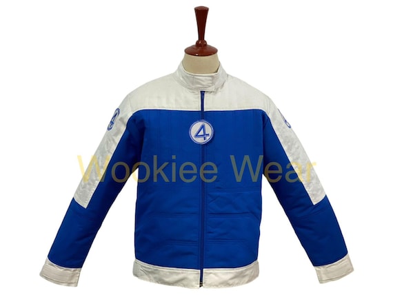 Stretch Hero Inspired Blue Canvas Jacket: Reed Richards Cosplay