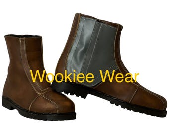 Mandalorian Leather Cosplay Boots – Custom Star Wars Costume Footwear