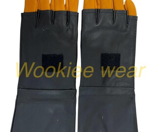 Mandalorian Inspired Leather Gloves | Star Wars Cosplay Armor Accessory