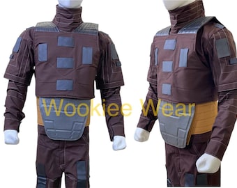 Handmade Din Djarin Mandalorian Cosplay Flightsuit, Vest & Cummerbund Set