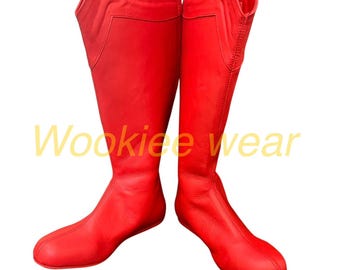 Handmade Gold Leather Flash Cosplay Boots: Custom Costume Replica Boots -  Etsy