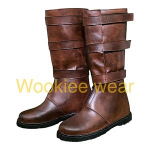 Handmade Leather Cosplay Boots: Yord Fandar Inspired - Star Saga