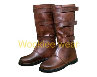 Handmade Leather Cosplay Boots: Yord Fandar Inspired - Star Saga