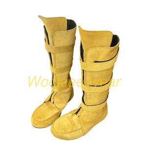 Handmade Luke Skywalker ESB Leather Boots: Star Wars Empire Cosplay