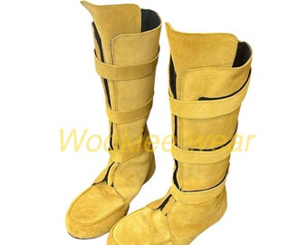 Handmade Luke Skywalker ESB Leather Boots: Star Wars Empire Cosplay