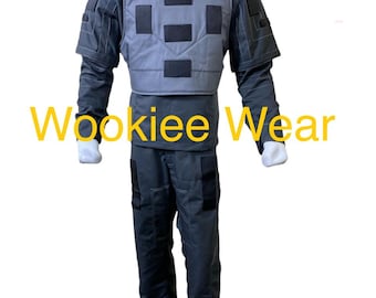 Handmade Mandalorian Inspired Flightsuit & Vest – Custom Cosplay Undersuit