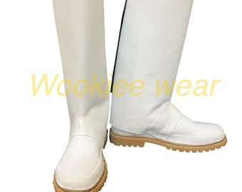 Custom Leather Biker Scout Trooper inspired  Boots: Star Wars ROTJ Cosplay