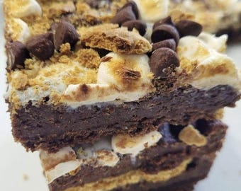 Vegan S'mores brownies