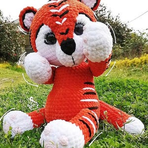 TIGER CROCHET PATTERN, Amigurumi Lion Crochet Pattern, Crochet Animal pattern, Tiger Crochet, Tiger Pattern, Crochet Toy, English pdf