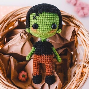 Frankenstein&#39;s Monster Crochet Pattern, PDF Download, Amigurumi Soft Toy, DIY Halloween