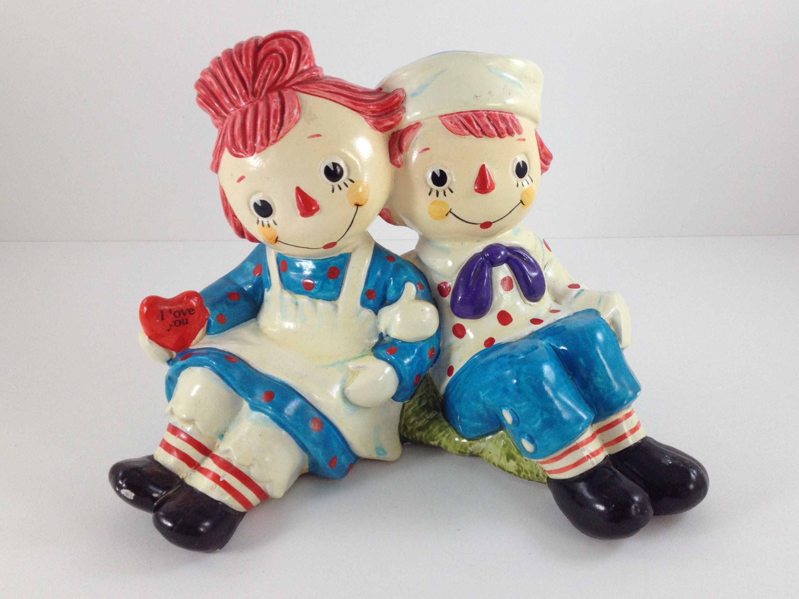 raggedy ann and andy ceramic dolls