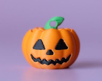 Pumpkin Jack o' Lantern Spooky Halloween Fidget Clicker with Wrist Strap or Keychain