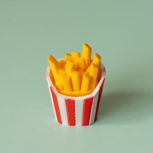 French Fries Fidget Clicker with Wrist Strap or Keychain
