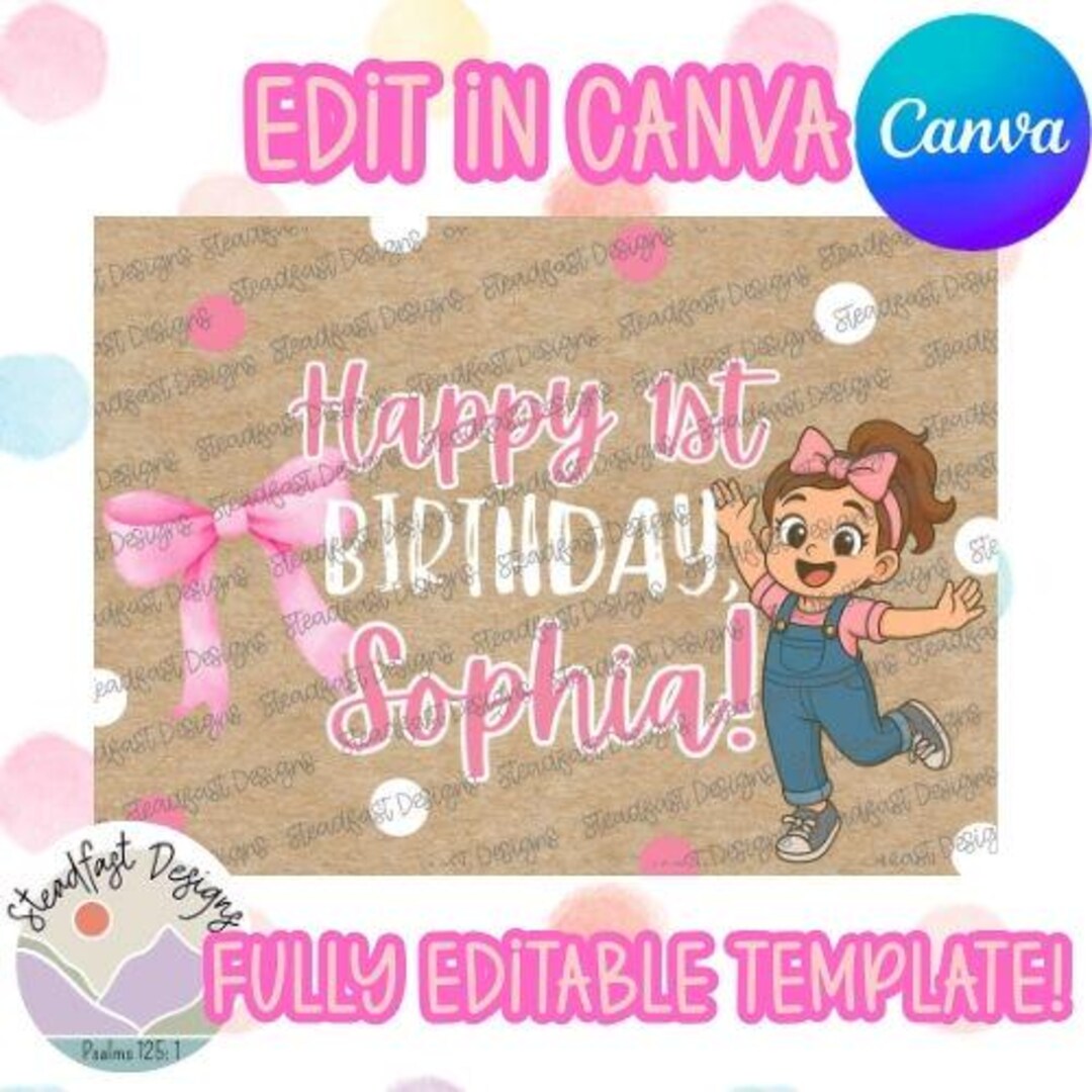 Ms. Rachel Birthday Banner Template - Etsy