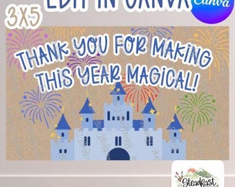 Teacher Appreciation Magical Year Banner Template | Editable Canva (Digital Download)