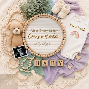 IVF pregnancy announcement, digital pregnancy announcement, love & science, rainbow baby, worth every shot, personalised announcement
