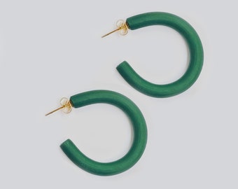 Hoop Earrings | Polymer Clay Hoop Earrings | Fall Hoops | Fall Color Hoops