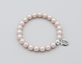 Shell Pearl Bracelet / Bridal Bracelet / Pearl Pracelet / Stretch Pearl Bracelet / Bridal Bracelet