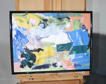 Altibajos - Obra de arte abstracto original firmada por el artista.