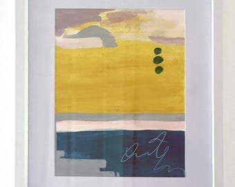 Atardecer español - Arte abstracto original firmado por el artista