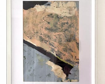 Vista del puerto - Arte abstracto original firmado por el artista
