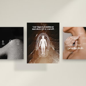 Plantillas de Instagram para el bienestar en Canva: Paquete de redes sociales para el autocuidado holístico imagen 15