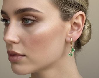 Dainty Sterling Silver Butterfly Earrings: Minimalist Wing Studs