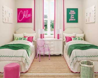 The Chloe Dorm Decor Design Kit – Aesthetic Dorm Room Shopping Guide, Digital Download