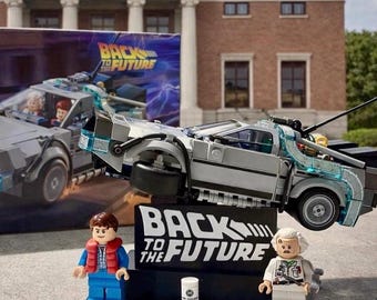 Soporte de exhibición para la máquina del tiempo Speed Champions 77256 de Regreso al Futuro