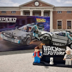 Display Stand for LEGO Speed Champions 77256 Time Machine from Back to the Future