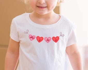 Mini and Mama Matching Valentine's Day Heart Banner PNG | Digital File Clip Art