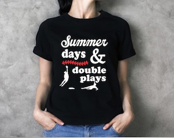 Summer Days And Double Plays - Baseball - Baseball Mom - Adult or Youth Tee