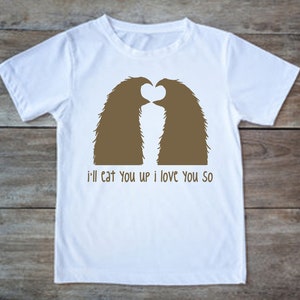 Wo die wilden Dinge sind - ich werde dich essen, ich liebe dich so - Monster - in jeder Größe Säugling oder Kleinkind Tshirt oder Strampelanzug