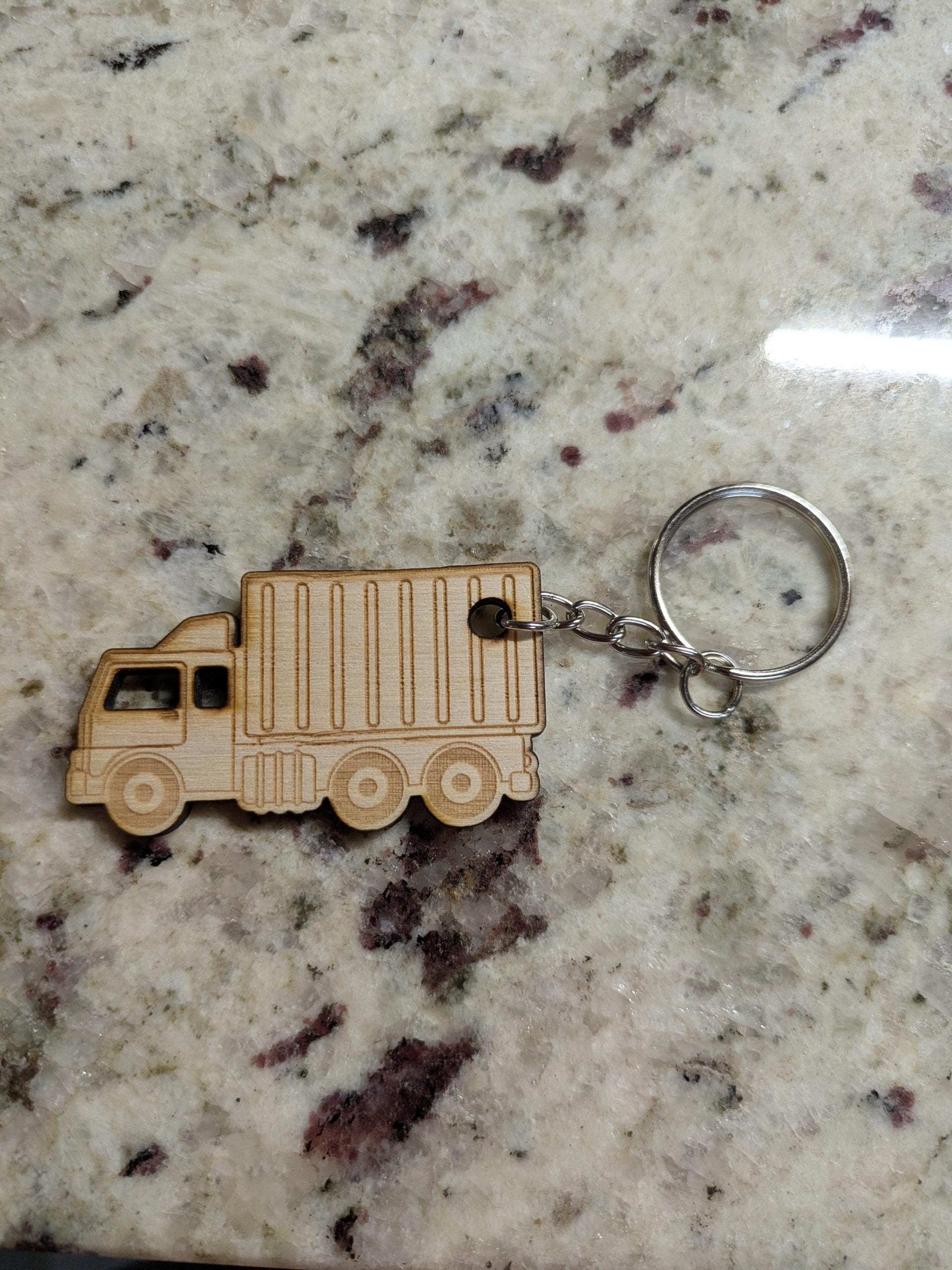 Big Rig Semi Tractor Truck Wood Keychain - Etsy