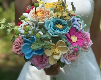 Crochet Bridal Bouquet: Boho Wedding Keepsake, Travel-Ready