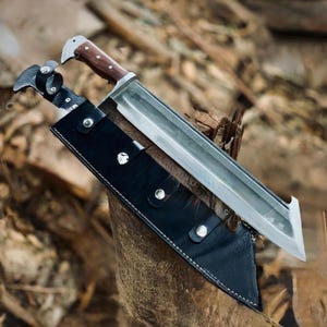 Hand-Forged Machete Knife | Camping Knife | Husband Gift | Personalized Gift | Full Tang Knife | Hunting Blade | Survival Machete | Man gift