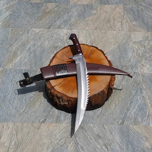 23.5" Hand Forged Carbon Steel Karambit Knife, Custom Knives, Camping Machete, Bowie Machete, Perfect for Outdoor Adventures