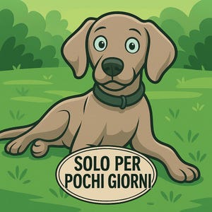 Ritratto digitale cane stile cartoon – File da stampare | Cartoon Dog Digital Portrait – Printable File