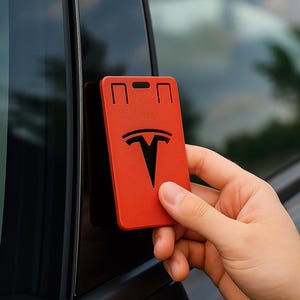 Tesla-sleutelkaarthouder – 3D-geprinte RFID-badgehoes voor Tesla-eigenaren