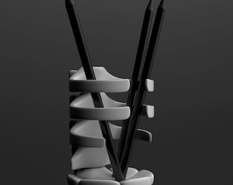 Skeleton Rib Cage Pen Holder – Halloween Desk Décor, Spooky 3D Printed Organizer