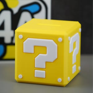 Mario Question Block Coin Bank – 3D Printed Piggy Bank for Gamers