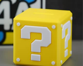 Mario Question Block Coin Bank – 3D Printed Piggy Bank for Gamers