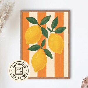 Lemon Kitchen Print: Coastal Citrus Wall Art (Digital Download)