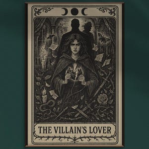 Spicy Romance Poster The Villain’s Lover Wall Art for Dark Academia Bedroom Decor, Morally Grey Character Print, Gift for Romance Readers
