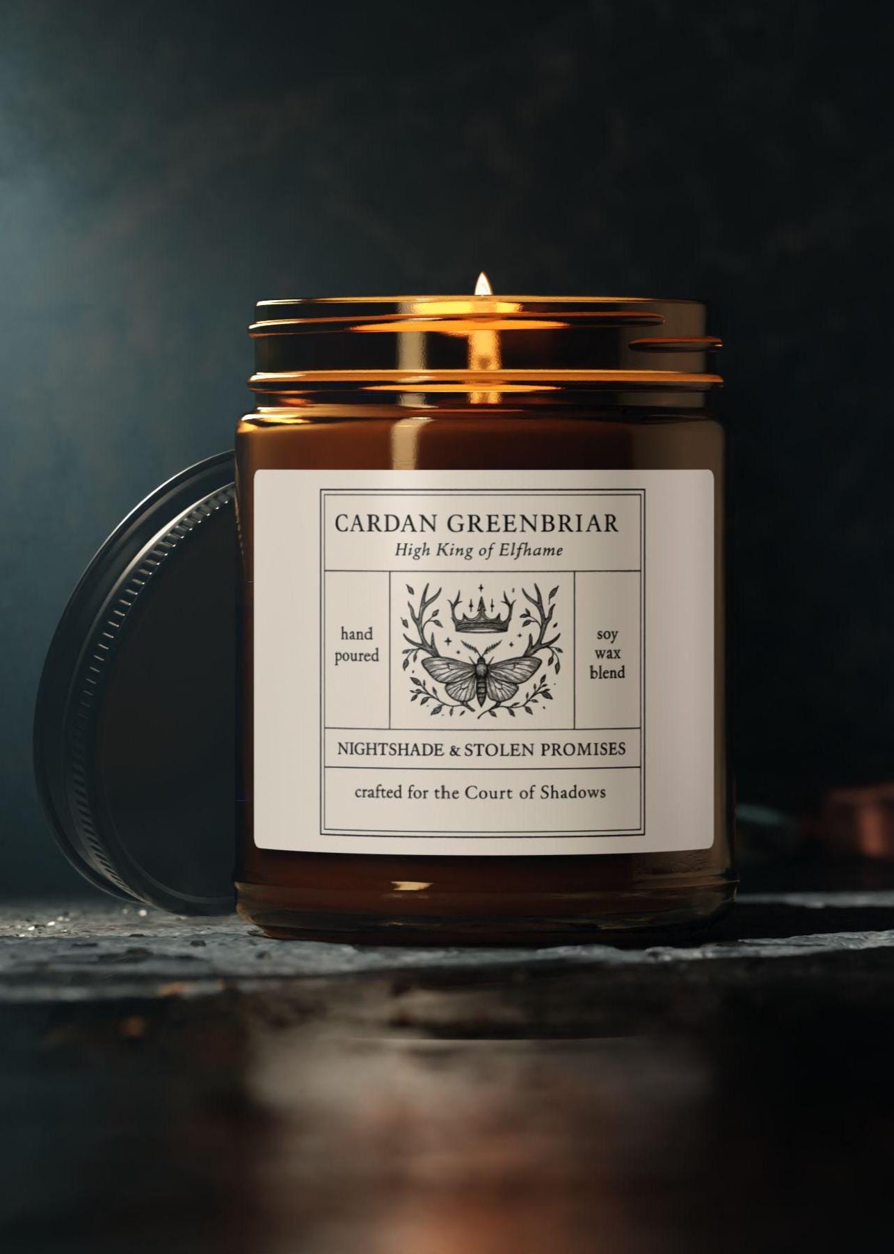CARDAN GREENBRIAR Soy Candle - the Cruel Prince Inspired Bookish Gift,  Candle for Fantasy Readers, Fae Decor, Eco-friendly Scented Candle - Etsy