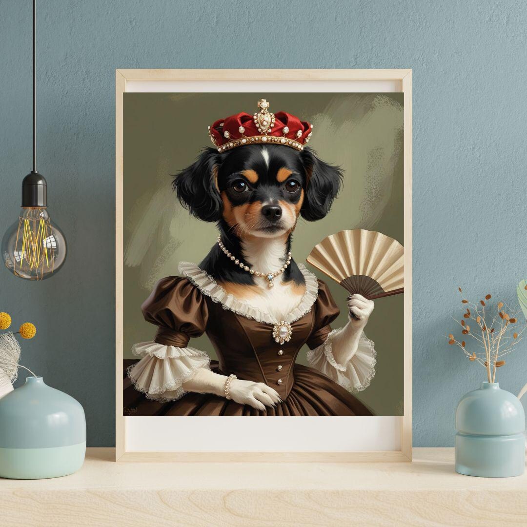 Custom Royal Pet Portrait | Funny Dog or Cat Art | Printable Pet Gift ...
